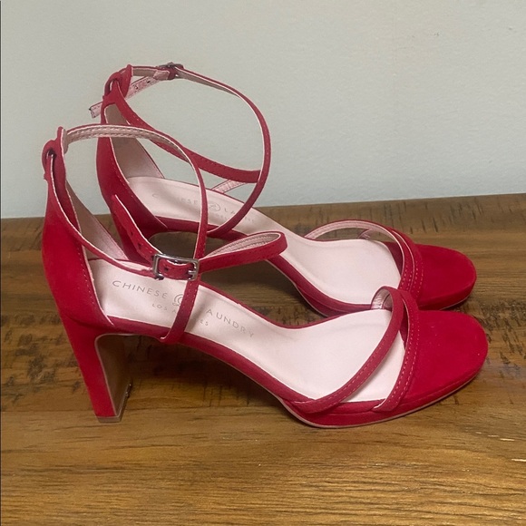 Chinese Laundry Taryn Womens Size 8 Dress Sandals Red Suede NWOT - Picture 5 of 16